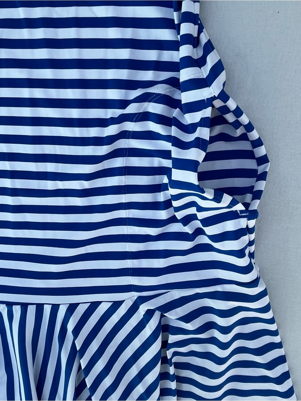 Tommy Bahama Beaker Bay Flounce Spa Blue & White Striped Dress Beach Cover-Up L - Picture 4 of 10
